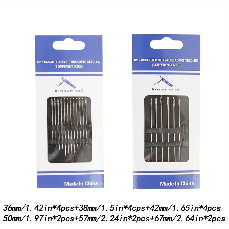 Self Threading Hand Sewing Needle for the Elderly DIY Size
