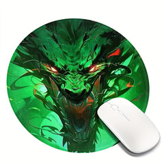 Dragon Pattern Round Mouse Pad 20x20cm for Games & Office