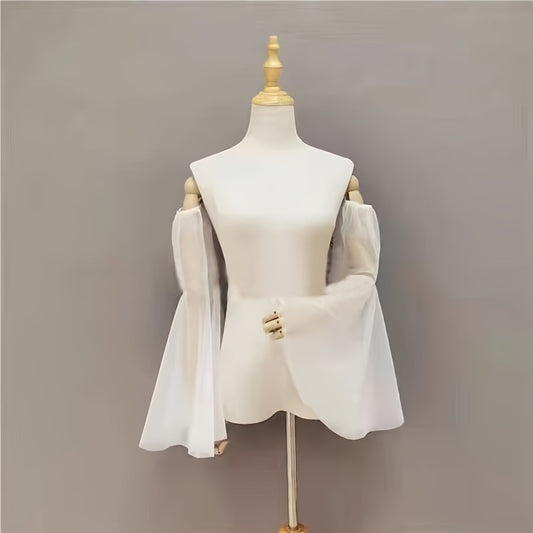 Bridal Arm Sleeves Sheer Mesh Overlay Wedding Accessory