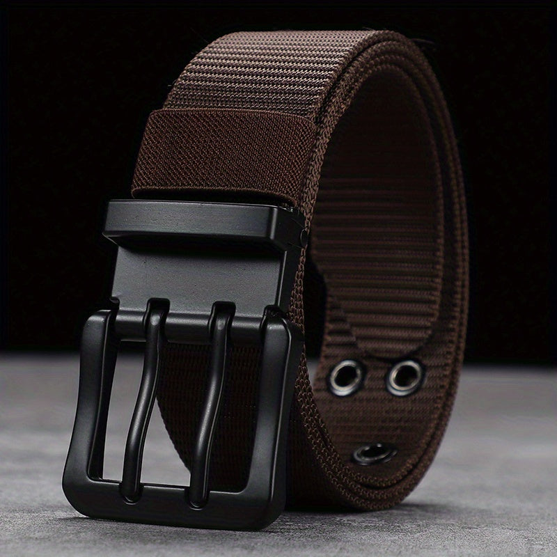 Nylon Square Belt Casual Leather Belt For Men