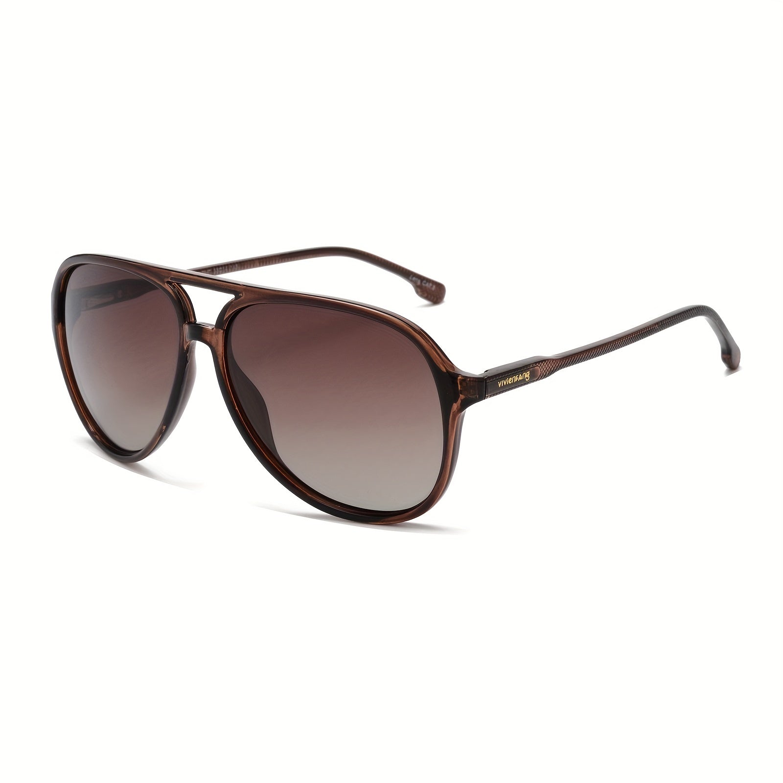VIVIENFANG Retro Polarized Sunglasses TR90 Gradient Lenses UV Protection