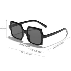 Vintage Oversized Rectangle Sunglasses For Women UV400 Sun Protection