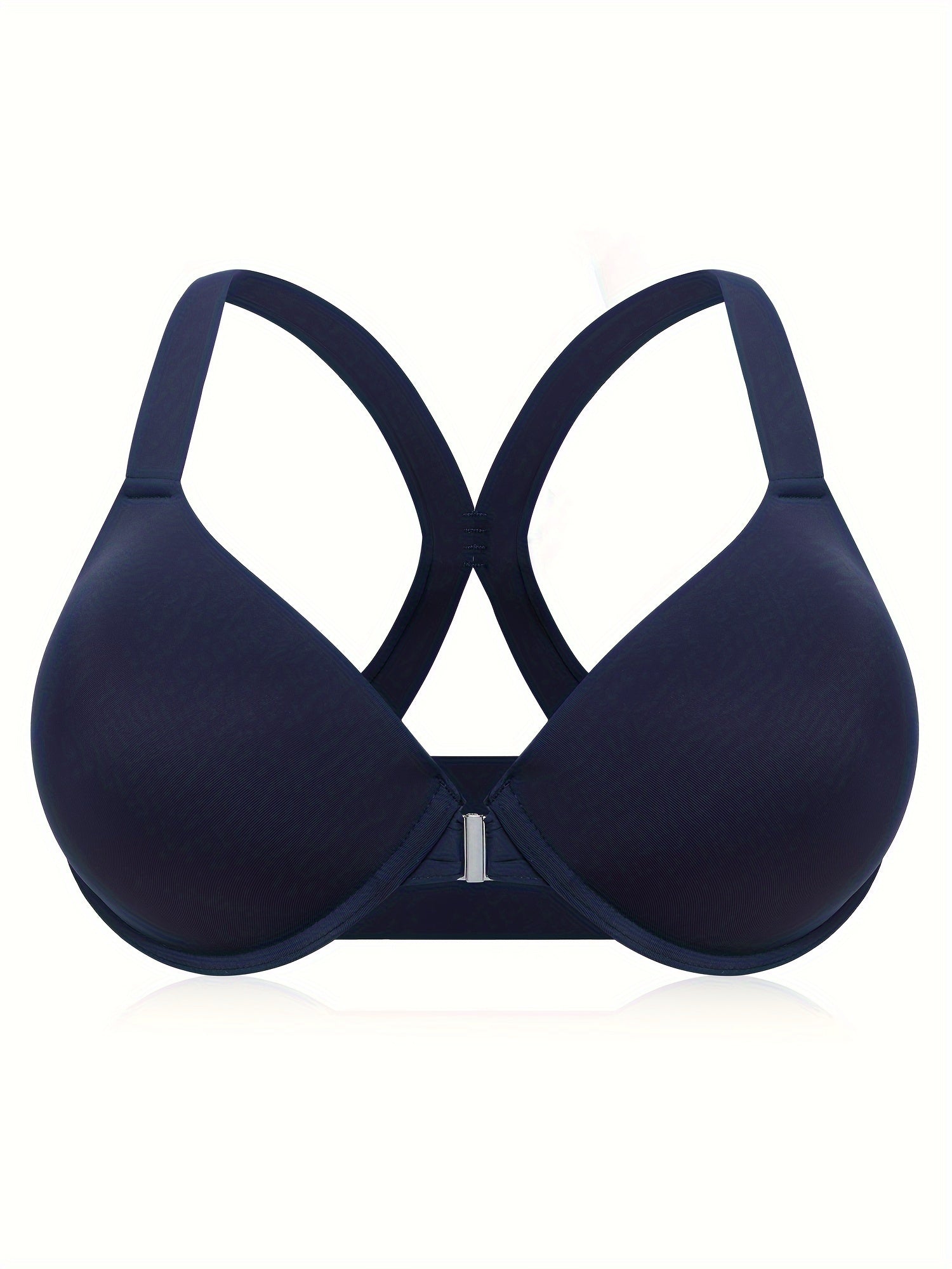  Bra Women's Plus Front Closure Racer Back T Shirt Bra