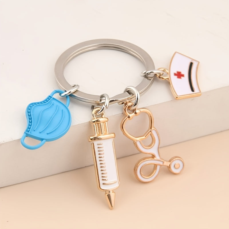 Car Nurse Doctor Mask Key Chain Support Medical Aid Staff