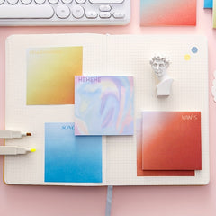 50 Gradient Sticky Notes 3.3in Student Stationery Hand Tear Sticky Note