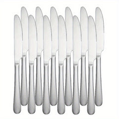 12pcs Stainless Steel Tableware Set Mirror Polished Spoon Silver