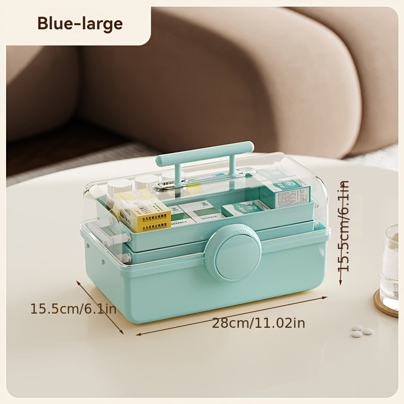 Large Dust-proof Medicine Storage Box Transparent Desktop Portable