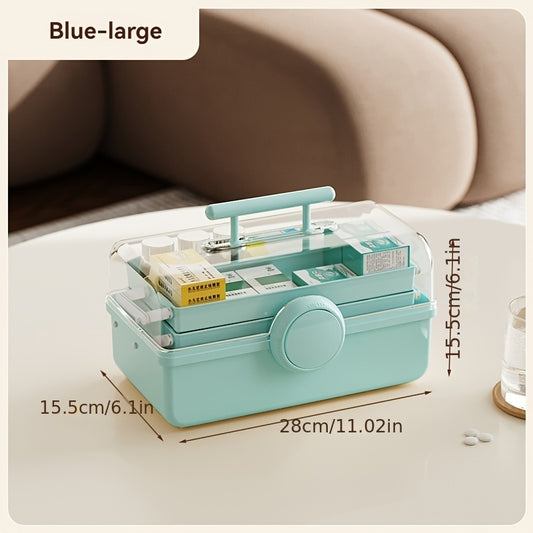 Large Dust-proof Medicine Storage Box Transparent Desktop Portable