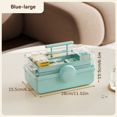 Large Dust-proof Medicine Storage Box Transparent Desktop Portable