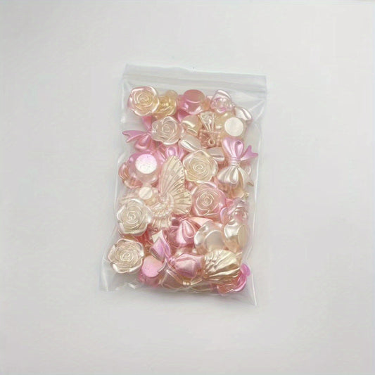 50g Colorful Butterfly Beads Loose Spaced Beads Jewelry Making DIY