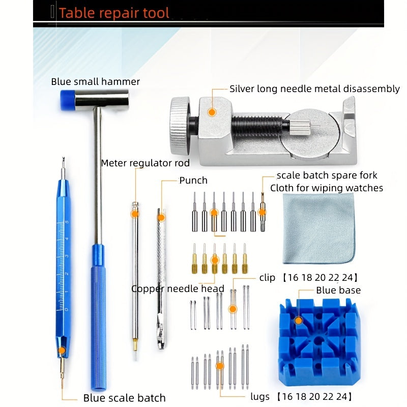 41pcs Manual Watch Repair Tool Set for Straps Replacement and Watch Repair