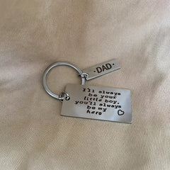 Dad Keychain Pendant Personalized Gift from Son or Daughter