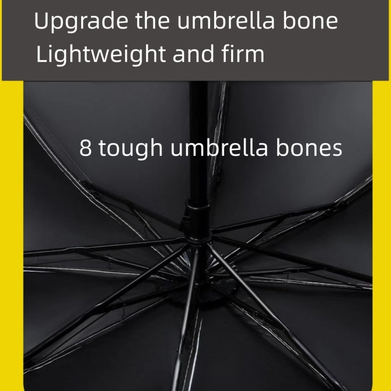 Bone Vinyl Umbrella Sunscreen Manual Folding Umbrella 96 Sun Protection