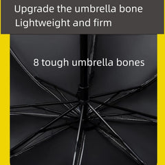 Bone Vinyl Umbrella Sunscreen Manual Folding Umbrella 96 Sun Protection