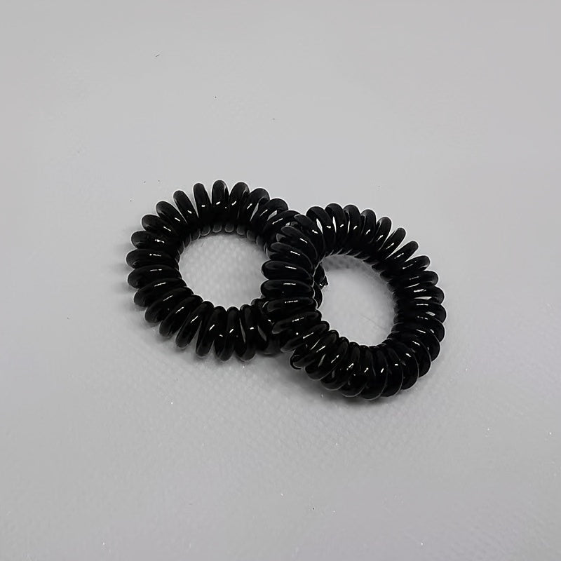 18pcs Small Spiral Hair Tie Elastic Ponytail Holder Hair Accessory