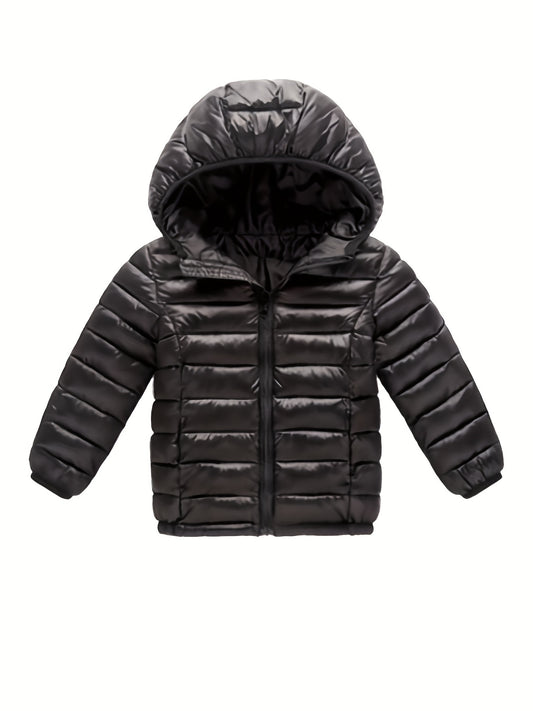 Boys Winter Warm Hooded Coat Light Jacket Outerwear