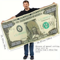Funny Million Dollar Blanket Soft Warm Plush Christmas Birthday Gift