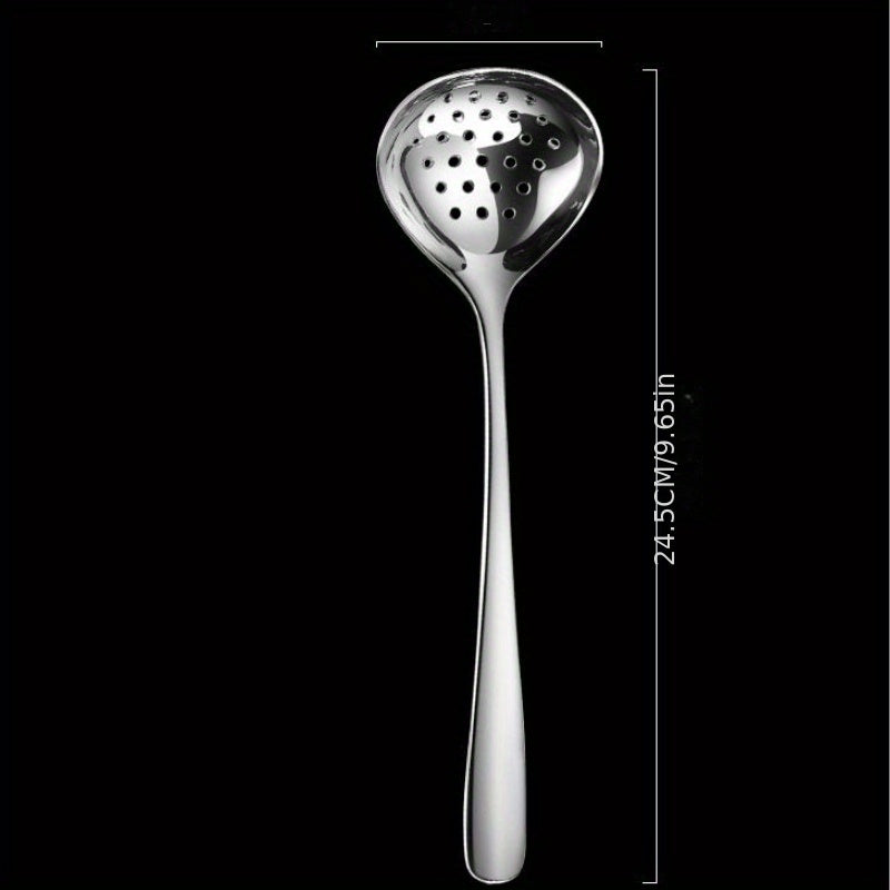 Slotted Spoon Stainless Steel Long Handle Hot Pot Soup Ladle