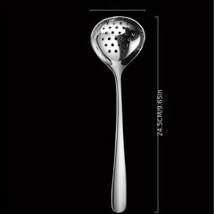 Slotted Spoon Stainless Steel Long Handle Hot Pot Soup Ladle