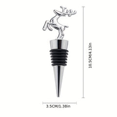 4pcs Christmas Wine Stoppers, Deer, Tree, Snowman Design