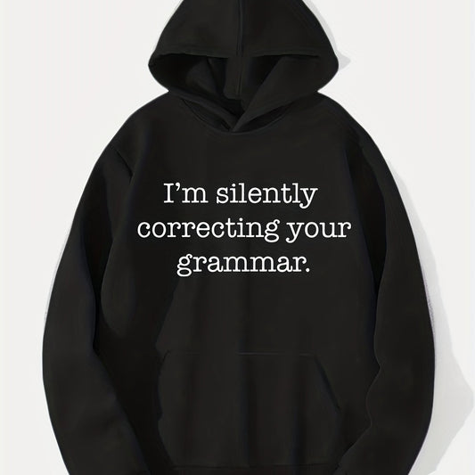 Funny Slogan Print Hoodie for Men