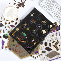 DIY House Magician Witch Library Scene Craft Decals Stickers for Scrapbooking
