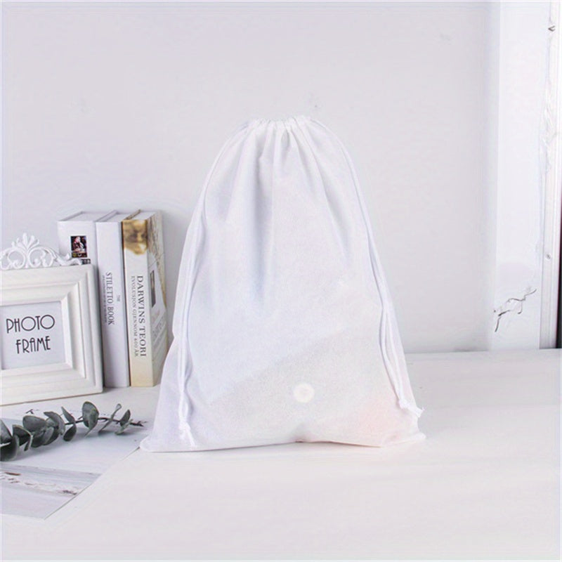 Portable Shoes Bag Travel Storage Pouch Drawstring Dust Bags Non Woven Fabric