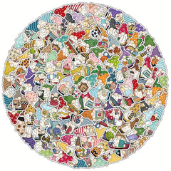 100pcs Waterproof Gnome Stickers for Laptop Water Bottle Scrapbooking