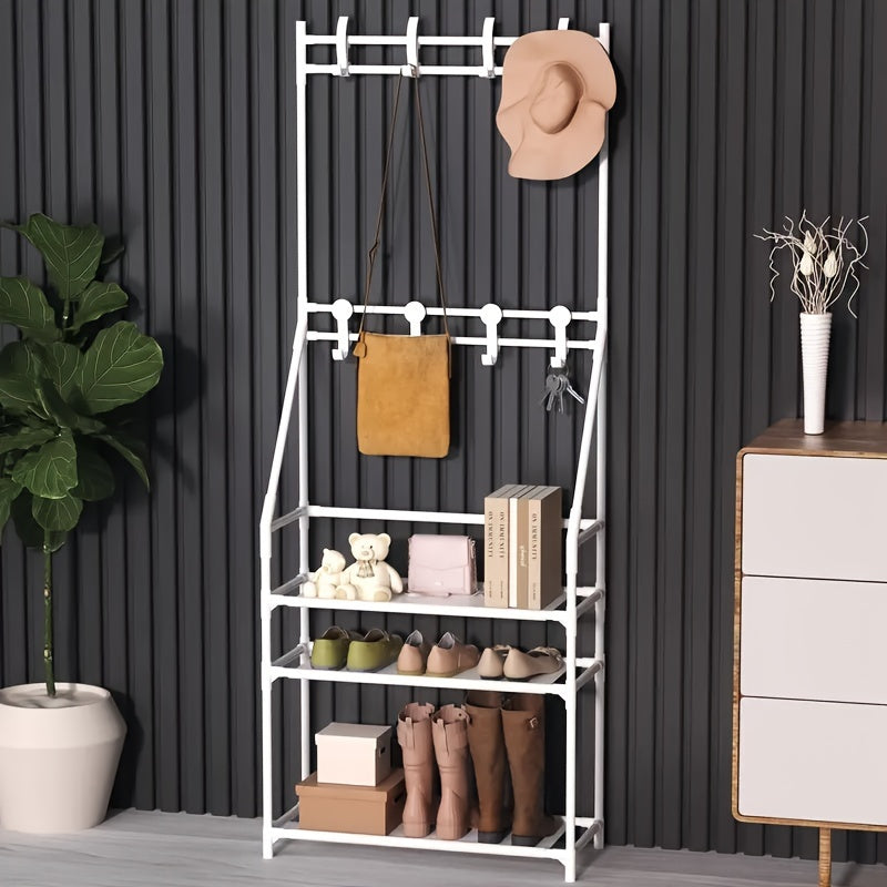 Stainless Steel Floor Clothes Rack Assembly