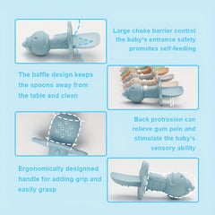 Baby Silicone Chewable Toddler Spoon for Self Feeding