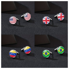 Men's Flag Pattern Cufflinks Shirt Cufflinks