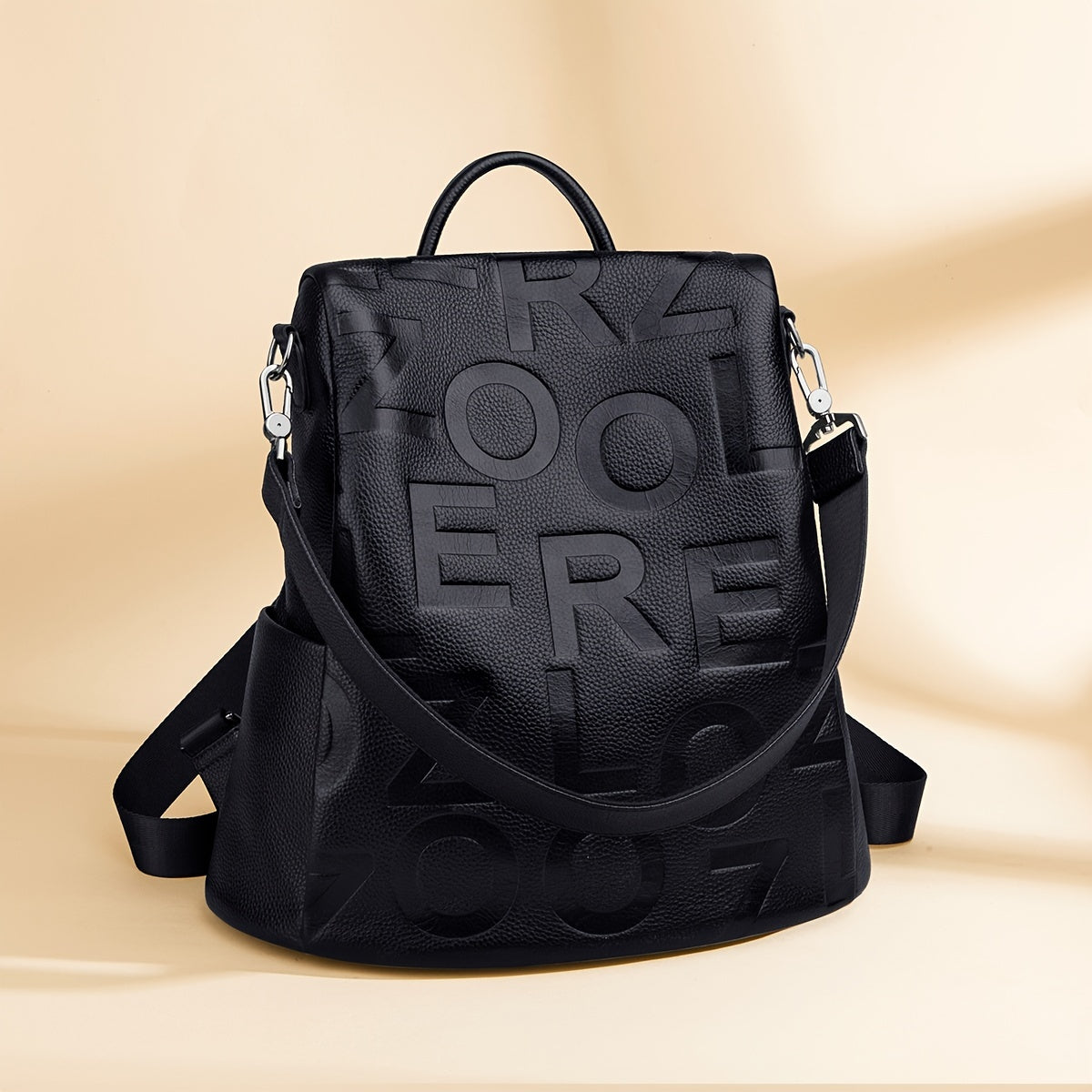Large Capacity Solid Backpack Shoulder Bag for Women