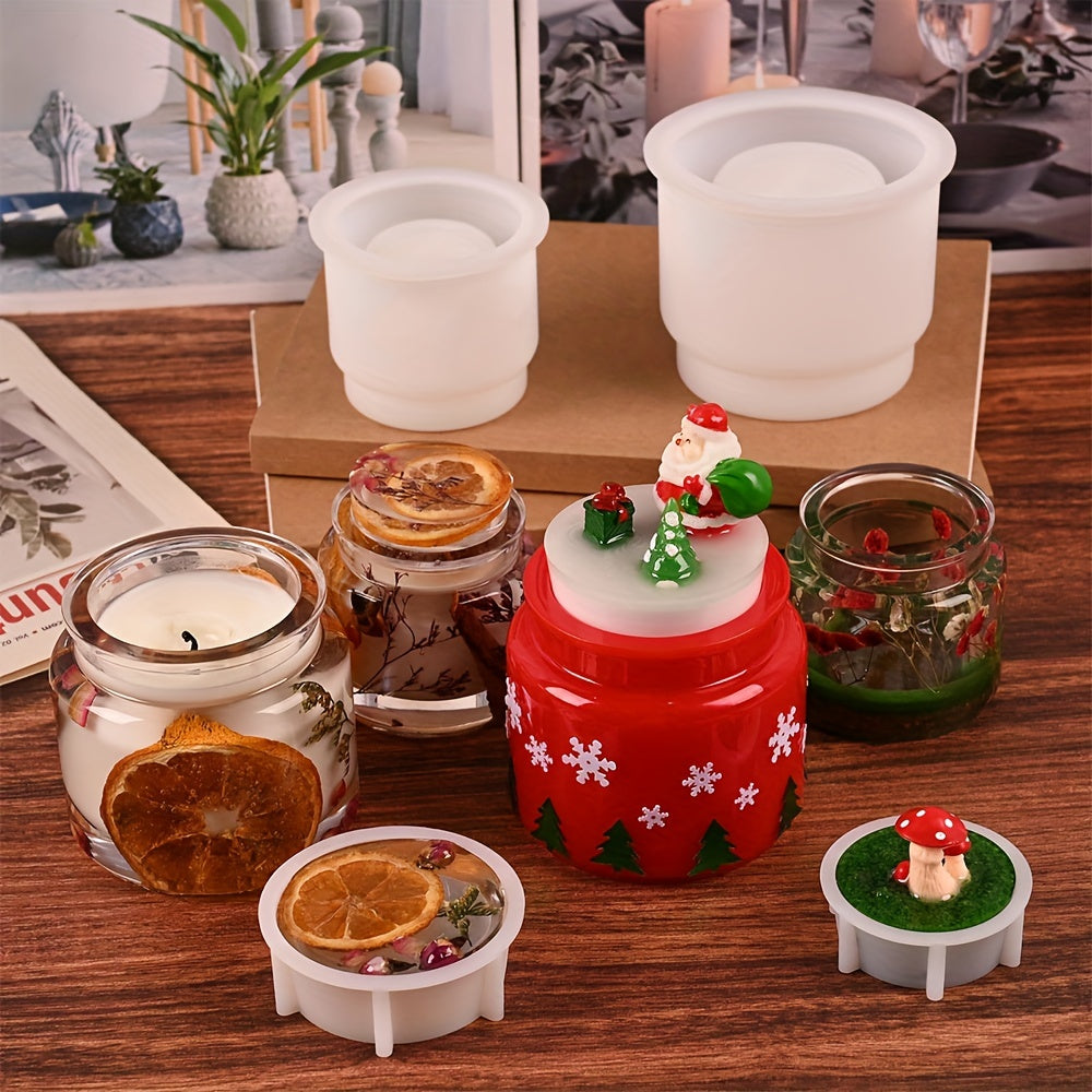 DIY Epoxy Resin Storage Jar Silicone Mold with Lid