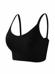 3pcs Solid Cami Crop Tops Crew Neck Women's Lingerie