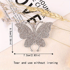 Colorful Rhinestone Butterfly Iron On Patches