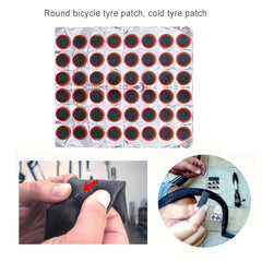 48pcs Circular Bike Tire Repair Films Inner Tube Cold Repair Cycling Access