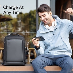 Large Capacity Business Backpack Waterproof Bag With USB Charging