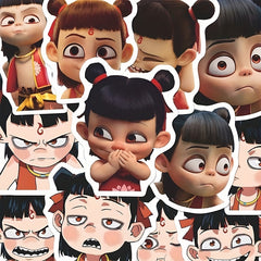 60pcs Anime Sticker Pack Cartoon Expressions DIY Decals