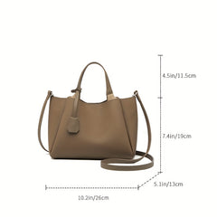 Light Cowhide Handbag Large Capacity Crossbody Bag - Women's Bag