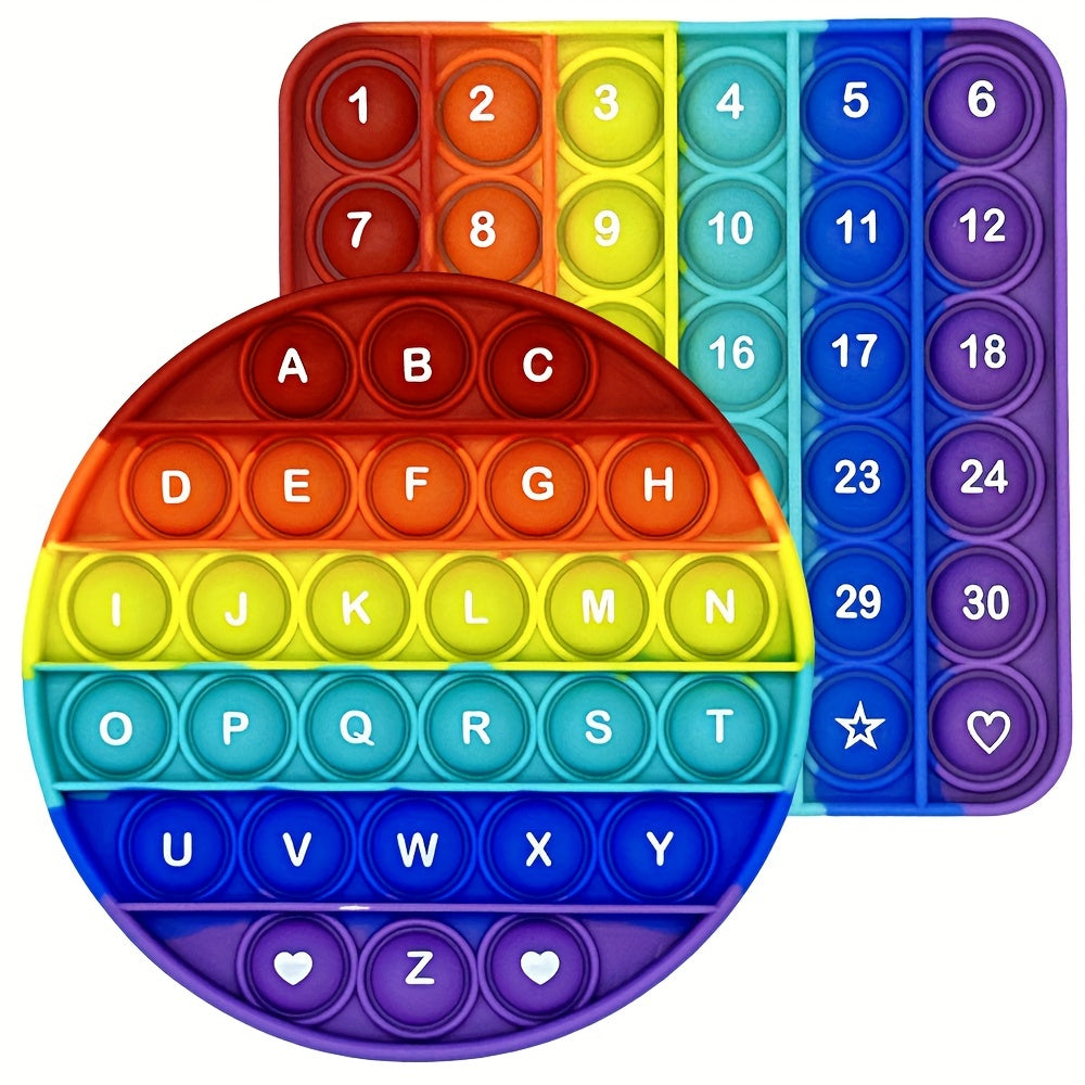 Numbers Letters Math Learning Fidget Toys Push Bubbles Phonics Games