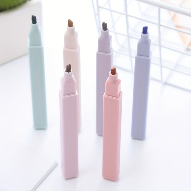 6pcs High Highlighters for Notes Eye Protection Student Supplies
