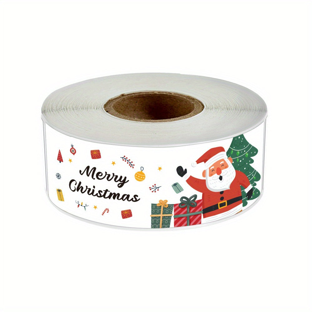Christmas Rectangle Sticker Sealing Sticker Packaging Decoration Adhesive Label