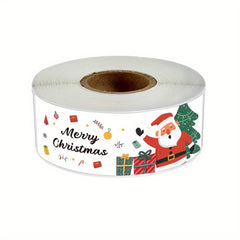 Christmas Rectangle Sticker Sealing Sticker Packaging Decoration Adhesive Label