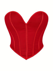 Strapless Corset Bustier Lace Up Body Shaper Women's Lingerie