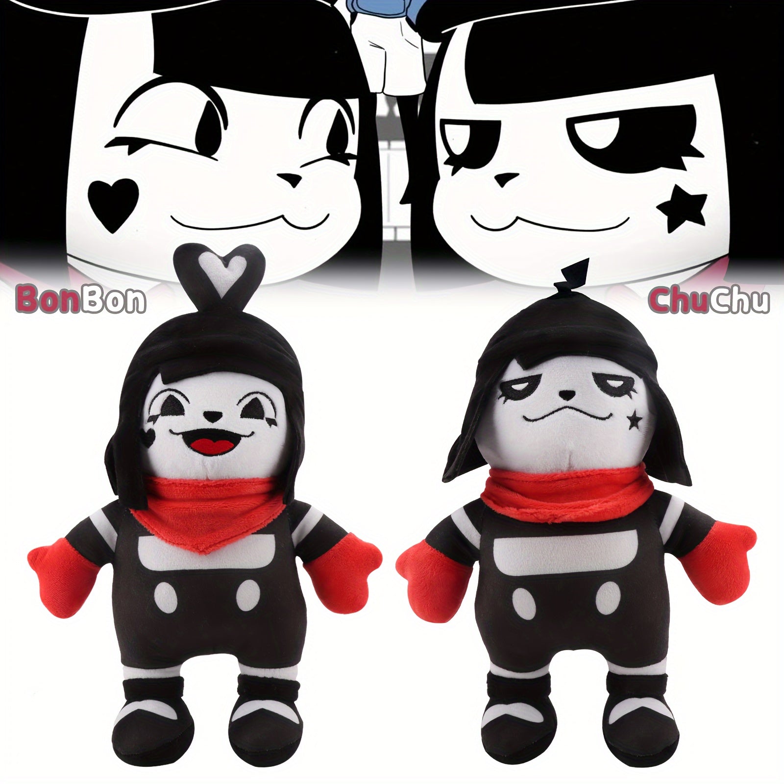 Chuchu & BonBon Plush Soft Stuffed Animal with Expressive Eyes