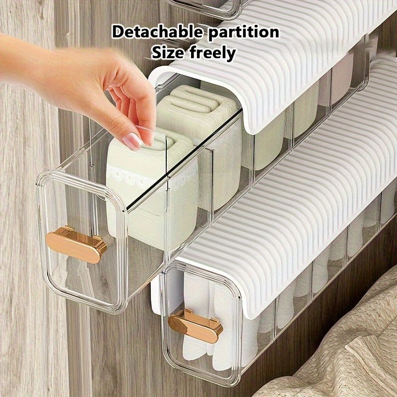 Hanging Grid Underwear Plastic Storage Box Drawer Basket