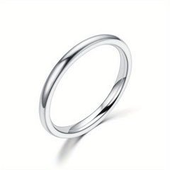 Men's 2mm Wide Stainless Steel Rings, Seven Colors, Stackable Rings