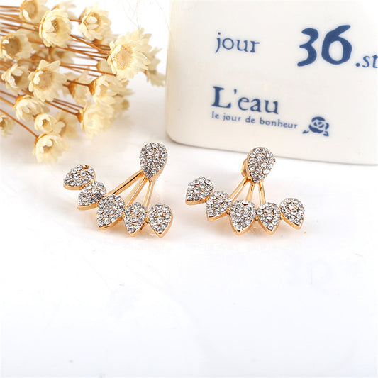Fan Shaped Back Hanging Earrings