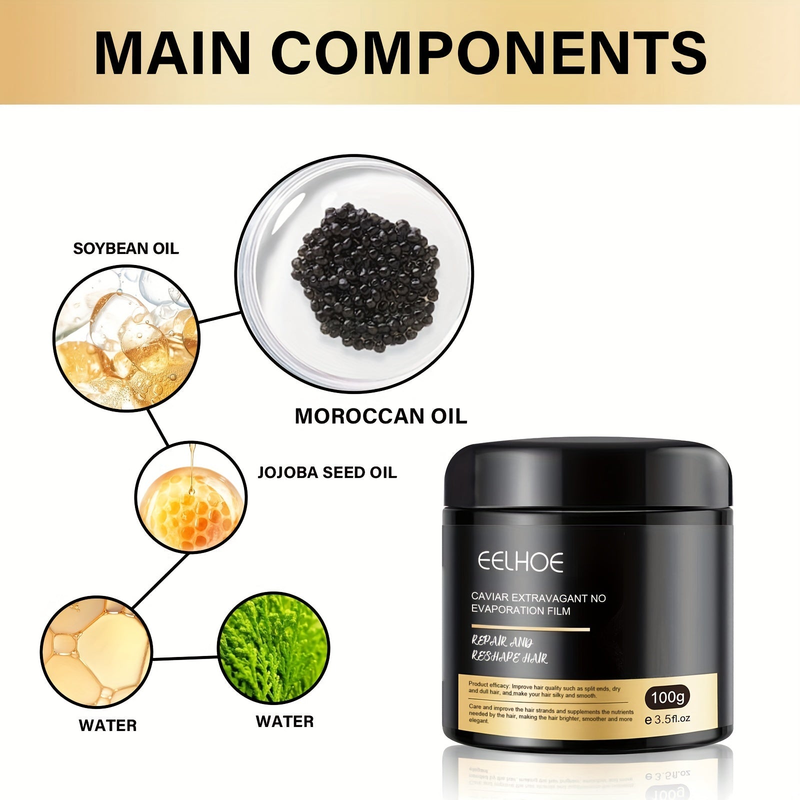 Caviar Hair Mask Smoothing Conditioner Repair Dry Frizzy Hair