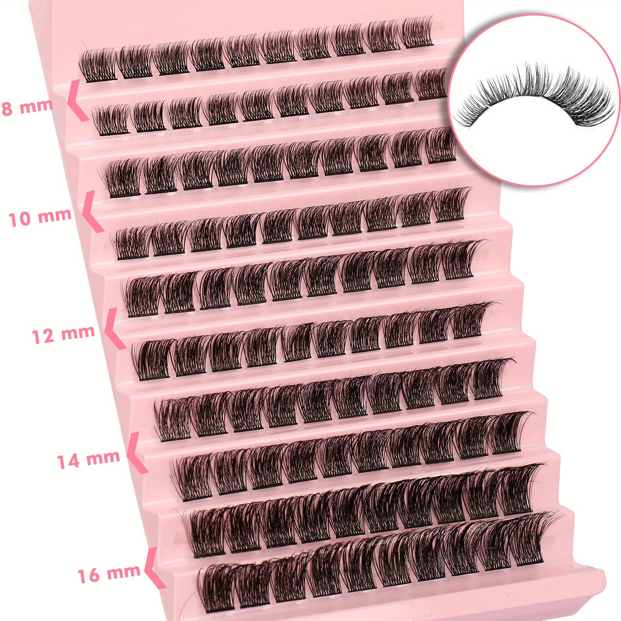 Volume Lash Extensions 110 Clusters C D Wispy Lashes DIY Home Application